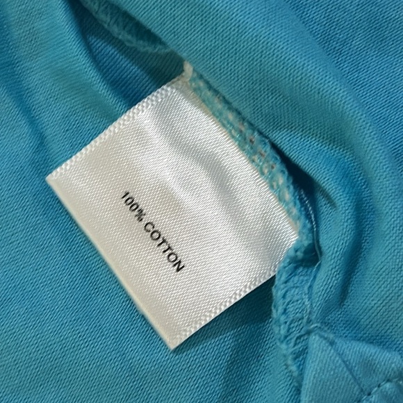 Peter millar blue turquoise polo golf cotton shirt size large - Picture 4 of 6